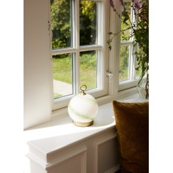 Stockholm Batteri Bordlampe - Marble Green/Antique - Halo Design