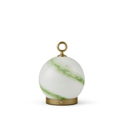 Stockholm Batteri Bordlampe - Marble Green/Antique - Halo Design
