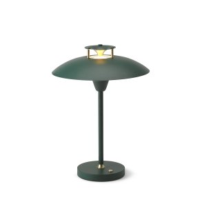 Stepp 1-2-3 - Portable Bordlampe - 22 - Dark Green/Antique Brass - Halo Design