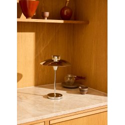 Stepp 1-2-3 - Portable Bordlampe - 22 - Chrome/Antique Brass - Halo Design