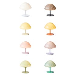 Mini Mush - Bordlampe - 17 - Rose Glas/Rose Stand - Halo Design