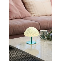 Mini Mush - Bordlampe - 17 - Turkis Glas/Turkis Stand - Halo Design