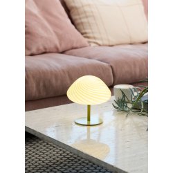 Mini Mush - Bordlampe - 17 - Oliven Glas/Oliven Stand - Halo Design