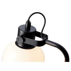 Glow Bordlampe - �12 - Opal/Sort - Halo Design