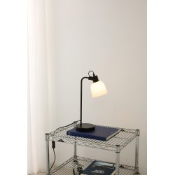 Glow Bordlampe - �12 - Opal/Sort - Halo Design