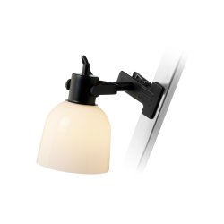 Glow Klemme Lampe - �12 - Opal/Sort - Halo Design