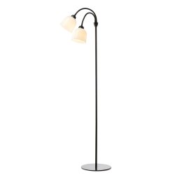 Glow Gulvlampe- 2-Arm - 12 - Opal/Sort - Halo Design