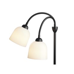 Glow Gulvlampe- 2-Arm - 12 - Opal/Sort - Halo Design