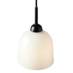 Glow Pendel - 12 - Opal/Sort Stel- Halo Design