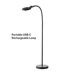 Magni Genopladelig Gulvlampe - Luplampe - Dmpbar - Sort - 16 - Halo Design