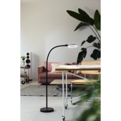 Magni Genopladelig Gulvlampe - Luplampe - Dmpbar - Sort - 16 - Halo Design