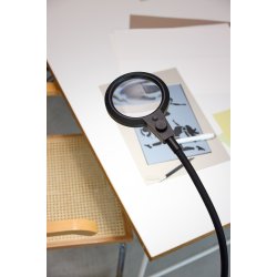 Magni Genopladelig Gulvlampe - Luplampe - Dmpbar - Sort - 16 - Halo Design