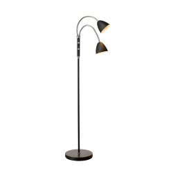 Room 2-Arm Gulvlampe - Dmpbar - Sort/Chrome - Halo Design