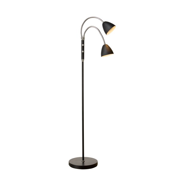 Room 2-Arm Gulvlampe - Dmpbar - Sort/Chrome - Halo Design
