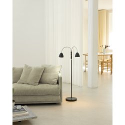 Room 2-Arm Gulvlampe - Dmpbar - Sort/Chrome - Halo Design