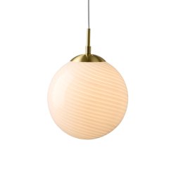 Candy Ball Pendel - 25 - Opal/Messing - Halo Design