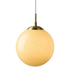 Candy Ball Pendel - 30 - Creme/Messing - Halo Design