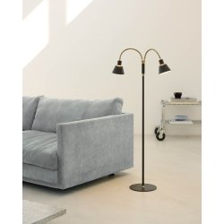 Space 2-Arm Gulvlampe - Sort/Messing - D�mpbar - Halo Design