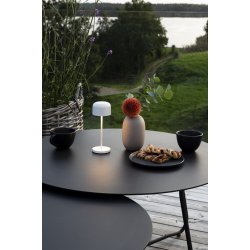 Lille Mini Bordlampe - Genopladelig - Indend�rs og Udend�rs - Hvid - Raxon