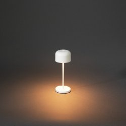 Lille Mini Bordlampe - Genopladelig - Indend�rs og Udend�rs - Hvid - Raxon