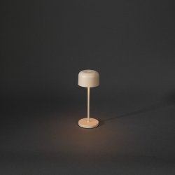 Lille Mini Bordlampe - Genopladelig - Indend�rs og Udend�rs - Sand - Raxon