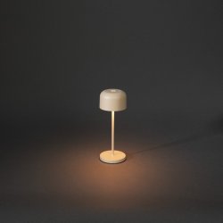 Lille Mini Bordlampe - Genopladelig - Indend�rs og Udend�rs - Sand - Raxon