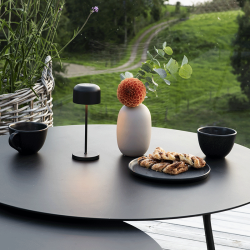 Lille Mini Bordlampe - Genopladelig - Indend�rs og Udend�rs - Sort - Raxon