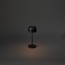 Lille Mini Bordlampe - Genopladelig - Indend�rs og Udend�rs - Sort - Raxon