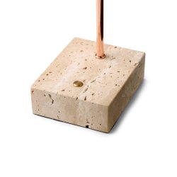 Question Batteri Bordlampe - 3 Trin - Kobber/Opal Glas - 10 - Halo Design