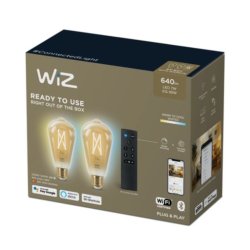 Wiz E27 LED Pre - 640lm - Filament 2 pack - Justerbar Hvid - Wiz