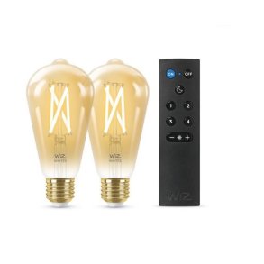 Wiz E27 LED Pre - 640lm - Filament 2 pack - Justerbar Hvid - Wiz