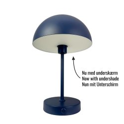 Stockholm V2 Bordlampe - Genopladelig - 3-Trin - Indigo Bl - Dyberg Larsen