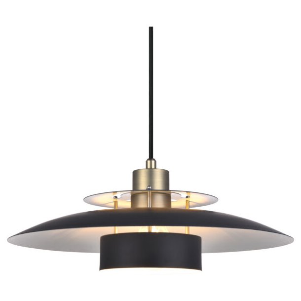 Srup Pendel - 40 cm Sort/Antik Messing - Halo Design