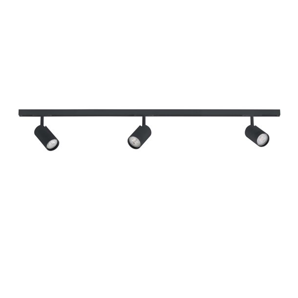 Designline Tube - 3 Spotskinne - 1,9 Meter - Sort - Antidark