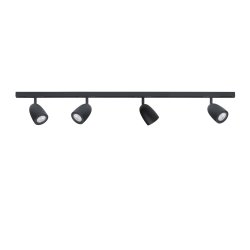 Designline Bell - 4 Spotskinne - 2 Meter - Sort - Antidark