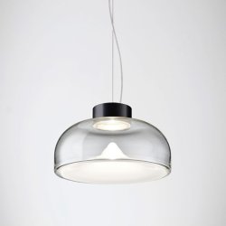 Aella Mini S 30 Pendel - Transperant / Mat Sort - 2700K - Leucos