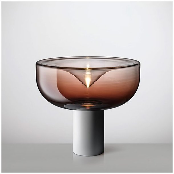 Aella Mini T 30 Bordlampe - Burgundy / Mat Hvid - 2700K - Leucos