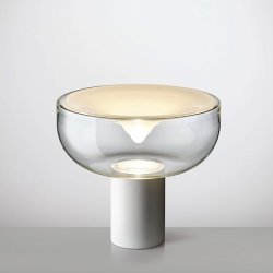 Aella Mini T 30 Bordlampe - Transparent / Mat Hvid - 2700K - Leucos