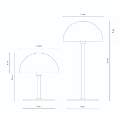 Along Mini Genopladelig Bordlampe - 3-Trin - 2 stk I ske - Baige/Messing - Dyberg Larsen