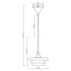 Ava Pendel D20 - Opal/Krom - Dyberg Larsen
