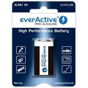 Batteri - EverActive Alkaline - 9 Volt