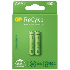 Batterier - Genopladelige - AAA/LR03 - 650mAh - 2pak