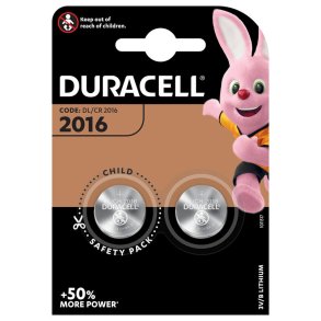 Duracell Batteri - CR2016 - knapcelle - 3V - 2 Pak