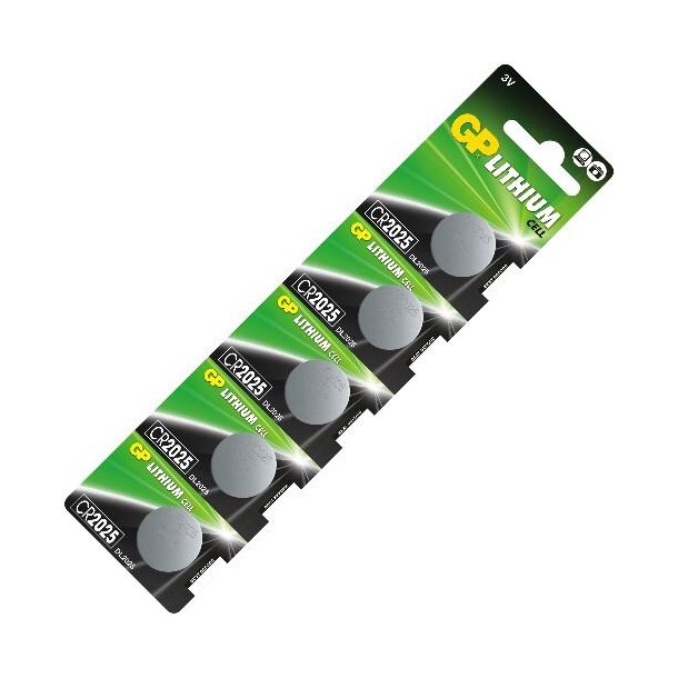 Batteri - CR2025 - knapcelle batteri 3V - 5 Pak