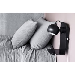 Ball Magnet - Vglampe m USB - Mat Sort - Frandsen