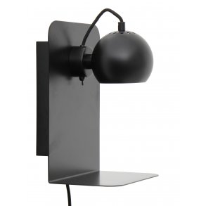 Ball Magnet - Vglampe m USB - Mat Sort - Frandsen