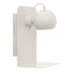 Ball Magnet - Vglampe m USB - Mat Hvid- Frandsen