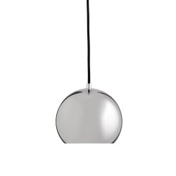 Ball Pendel 18 - Chrome - Black Cord - Frandsen