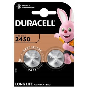 Duracell Batteri - CR2450 - knapcelle batteri - 3V - 2 Pak