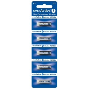 Batterier - 27A - EverActive - Alkaline - 12V - 5stk